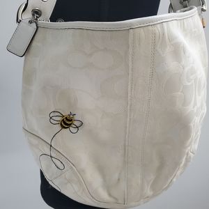Coach large Optic bumble bee hobo purse discontinued pattern